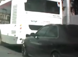 В Рязани водитель легкового авто на большой скорости протаранил автобус