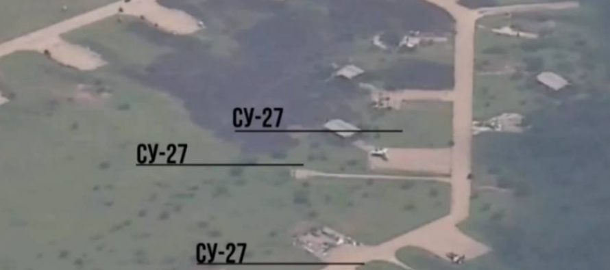 ВСУ пытались спасти истребители в Миргороде от уничтожения при помощи рисунков самолетов