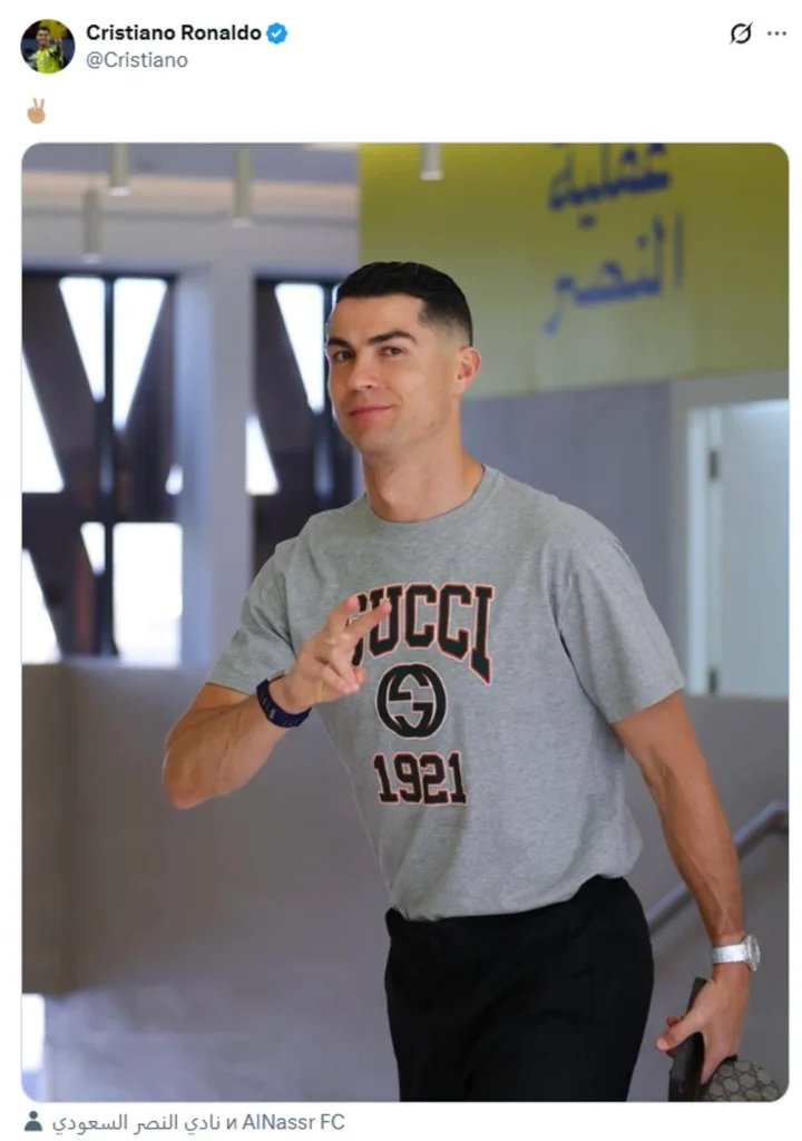 Криштиану Роналду снялся в расположении «Аль-Насра»