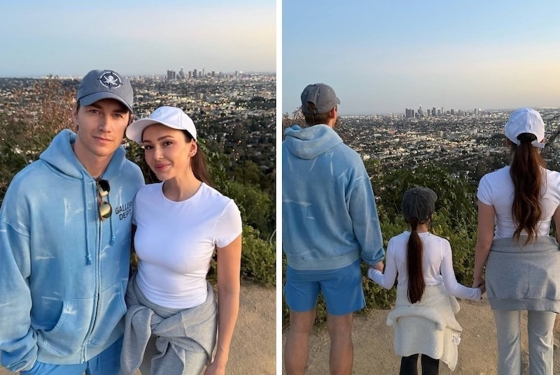 Алексей Воробьев снялся на прогулке с женой и падчерицей во время отдыха в США