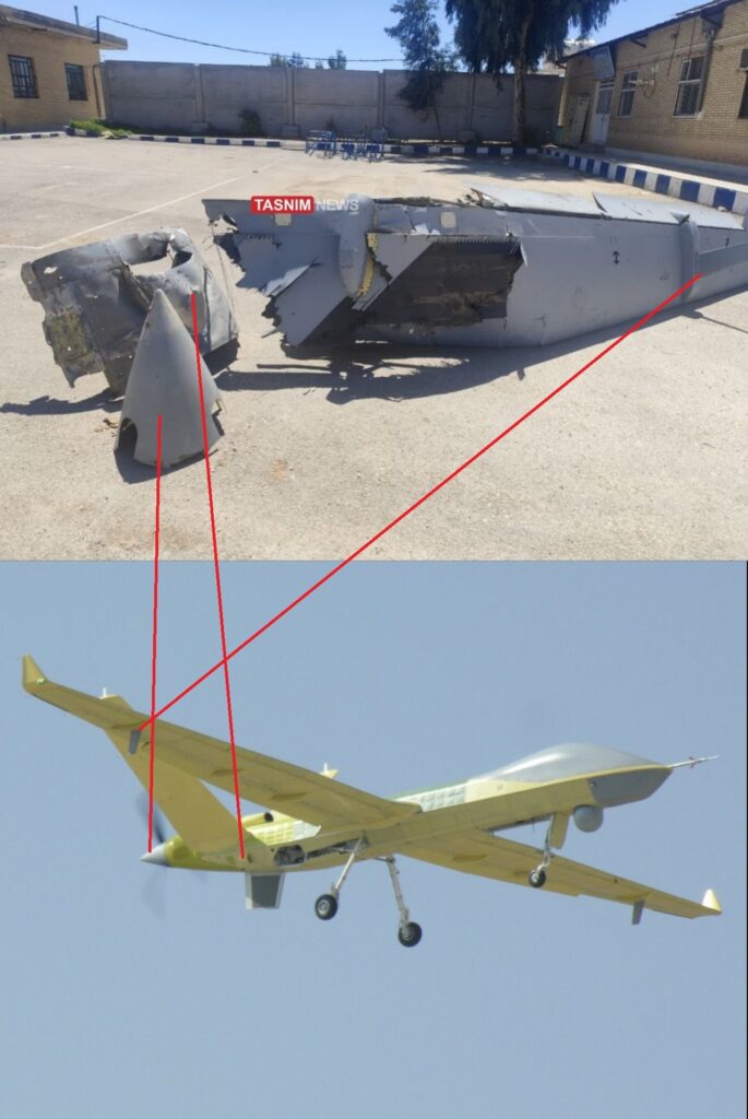Обломки китайского беспилотника Wing Loong II, сбитого над Ираном, сняли на фото